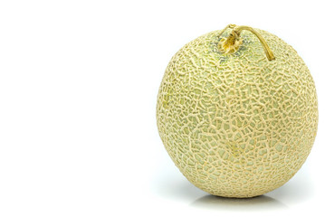 Honeydew melon from Japan on a white background.