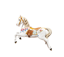 classic isolated carousel horse
