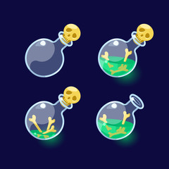 Game icon of magic elixir.