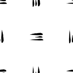 Hand drawn brush ink grunge black and white seamless textures. Vector illustration for your design