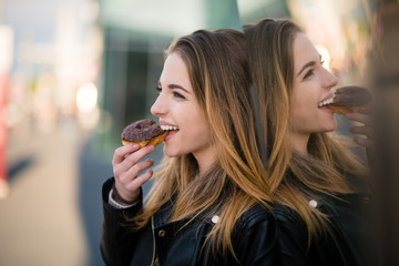 Sweet moments - eating donut