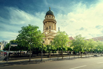 Fototapeta na wymiar Cathedral on Gendarmenmarkt, Berlin, Germany