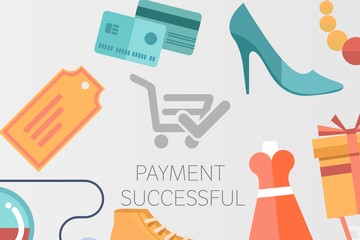 Composite image of shopping icons 