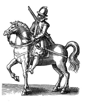 Thirty years war rider with archebus