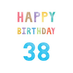 Happy 38th birthday anniversary card
