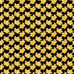 Background of glitter golden leaves. Vector illustration for your design
