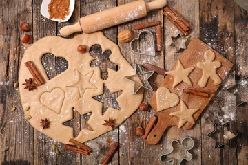 Fototapeten baking christmas gingerbread © M.studio