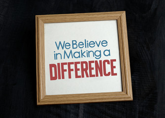 We Beleive in making a difference in wood photo frame