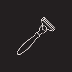 Razor sketch icon.