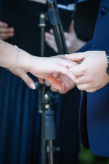 People: Wedding - exchanging rings