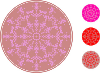 Decorative and elegant design, imitating to stained glass red 4