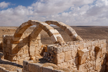 Ruins of the ancient Avdat settlement, Negev, Israel