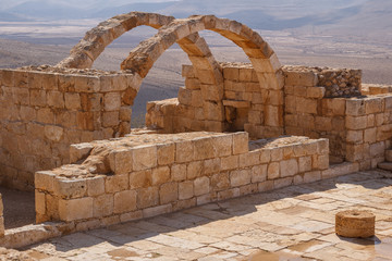 Ruins of the ancient Avdat settlement, Negev, Israel