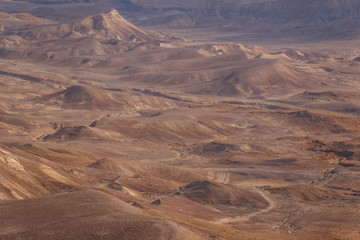 Desert moon-alike landscape near Masada, Israel