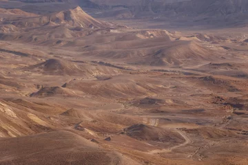 Foto op Canvas Maanachtig woestijnlandschap bij Masada, Israël © lic0001