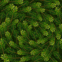 Christmas seamless background from fir branches