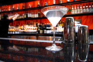 Dirty Martini on Bar