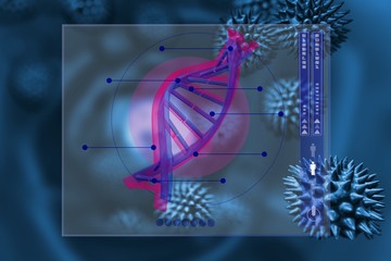 DNA and virus graphic design