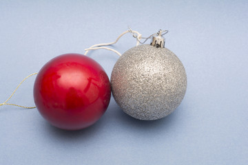 Christmas balls - embellishment cristmas.on blue background