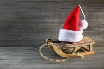 Weihnachten Schlitten Mütze Winter