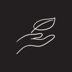 Fototapeta premium Environmental protection sketch icon.