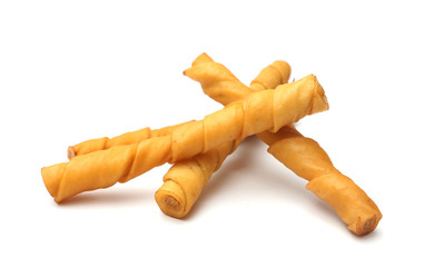 Dog chew toys isolated on a white background