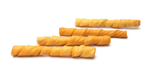 Dog chew toys isolated on a white background