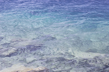 Sea surface with ripples and waves, beautiful pattern