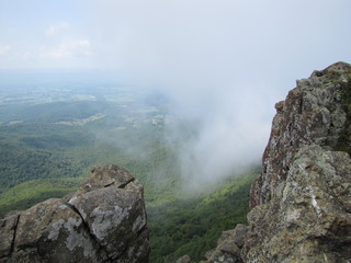 Fototapeta na wymiar Stonyman Mountain in Shenandoah National Park (East View with Clouds)