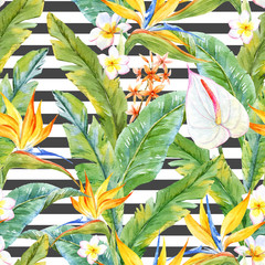 Tropical watercolor pattern