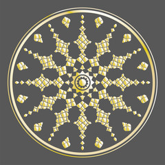 Elegant and decorative design, imitating to stained glass of several colors golden 2