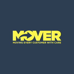 Clever Typography Moving business service. Vector graphics representing concept of moving
