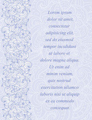 Vector, frame, border, illustration, oriental style, floral pattern, boho, ethnic, background, abstract, card