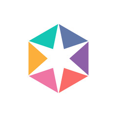 Geometric Star logo design template