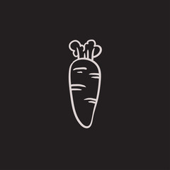 Carrot sketch icon.
