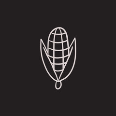 Corn sketch icon.