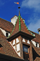 Obernai, antiche case alsaziane, Alsazia - Francia