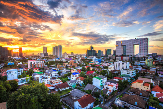 Bangkok city at sunset

