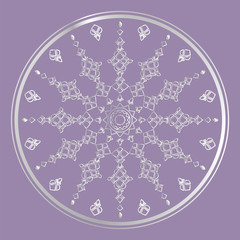 Elegant and decorative design, imitating to stained glass of several colors silver 3
