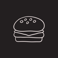 Hamburger sketch icon.