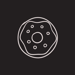 Doughnut sketch icon.