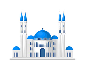 Muslim mosque icon isolated on white background