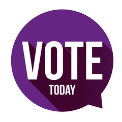 Vote Today sign speech bubble