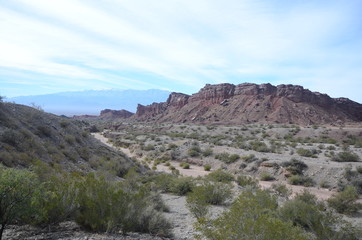 Fototapeta premium Dry river bed in Argentina desert