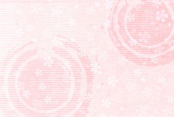 Obraz premium 桜 年賀状 和紙 背景