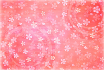 桜　年賀状　和紙　背景