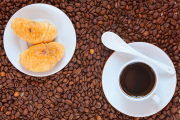 coffee milk top view