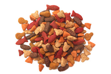 Cat food isolated on a white background