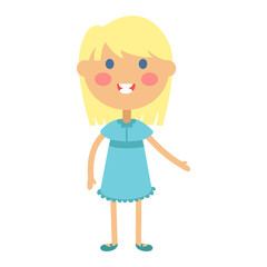 Cute girl vector illustration.