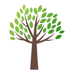 Stylized vector tree logo icon